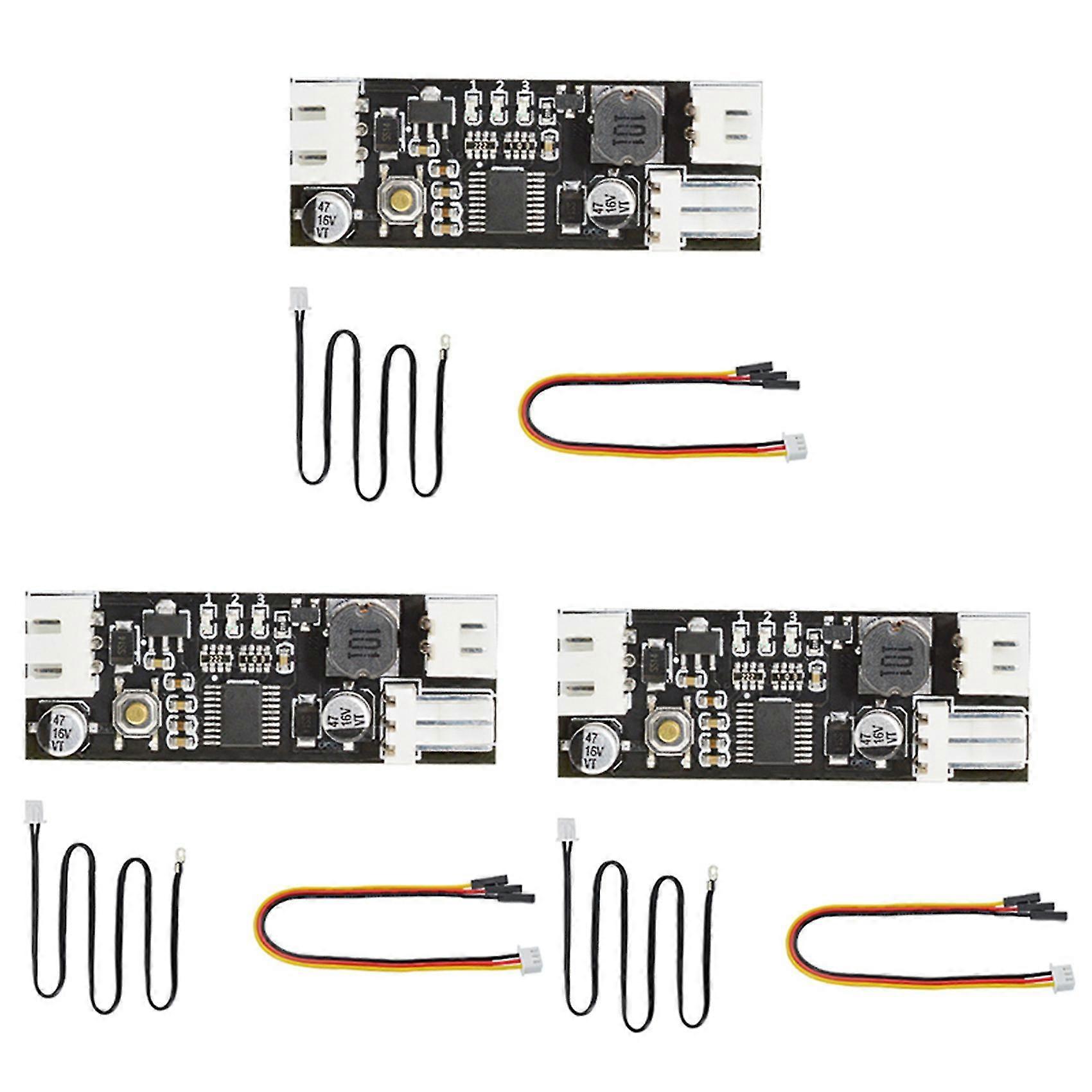 3x Temperature Controller Module Single 12v Dc Pwm 2-3 Wire Fan Temperature Control Governor Comput