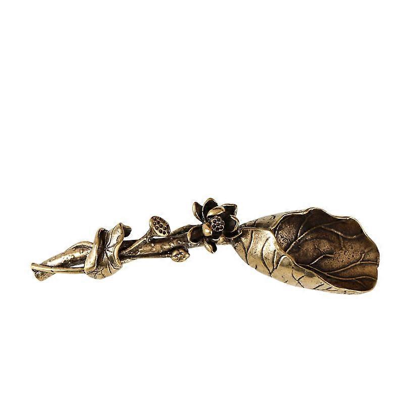 Lotus Root Tea Spoon, Lotus Root Lotus Leaf Tea Spatula Spoon Tea Set