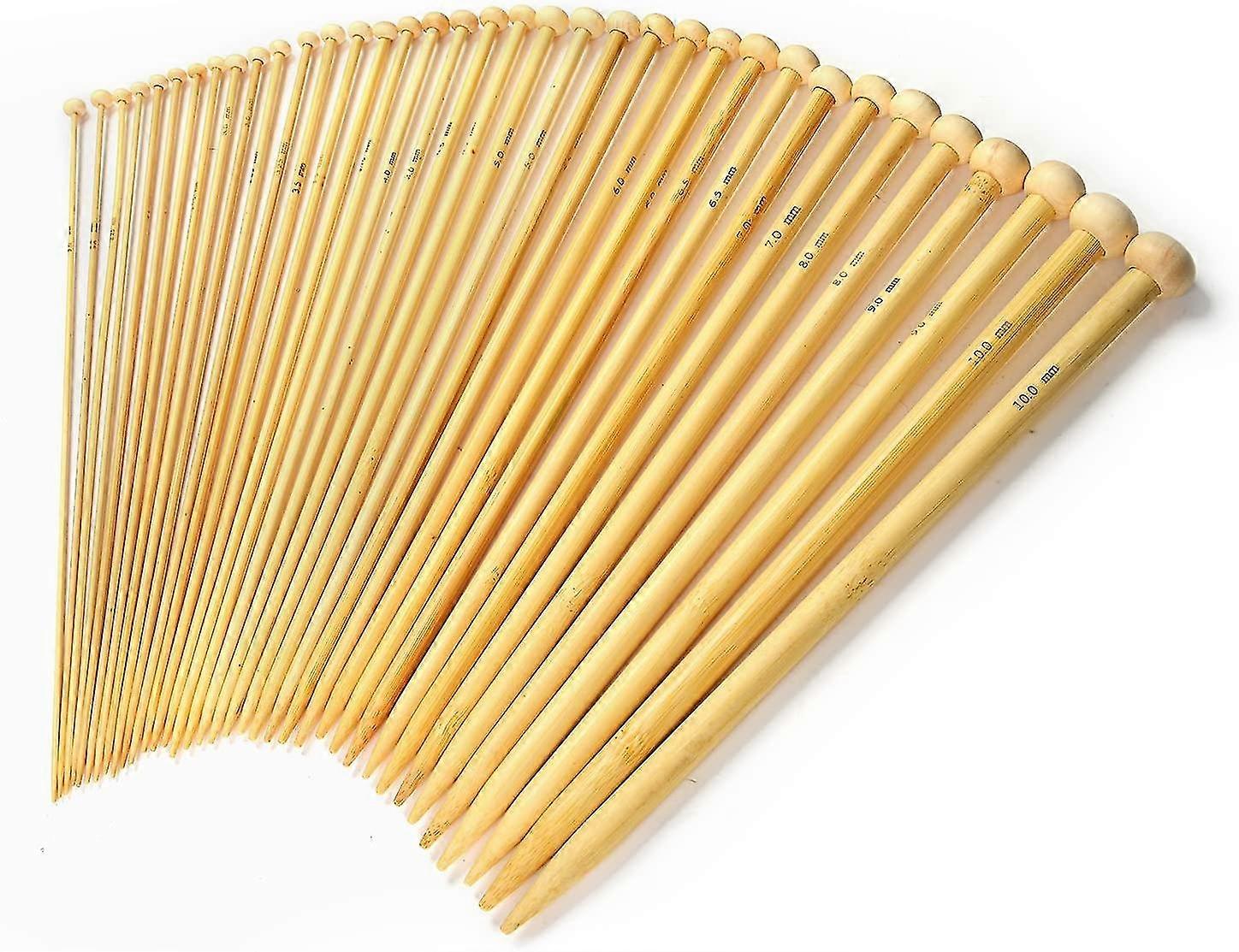 Knitting Needles Bamboo Set 18 Size (36pcs) Knitting Crochet Hooks - DD