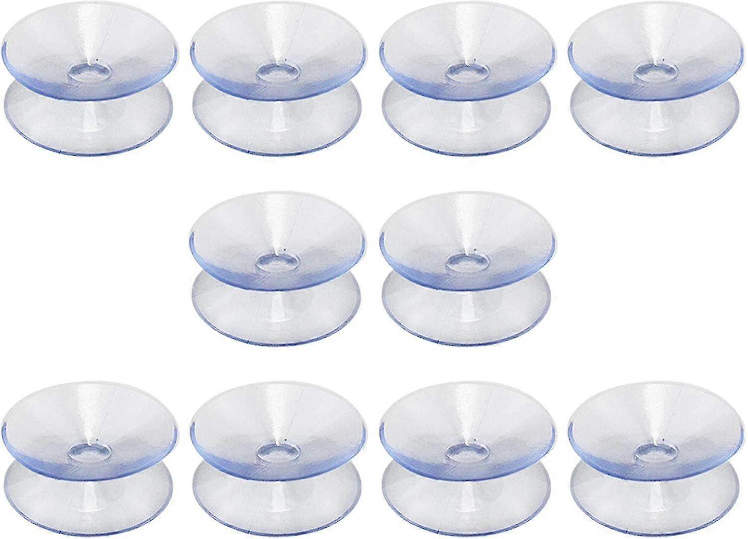 10 Pack Double Sided Silicone Rubber Suction Cups, Size: 35mm