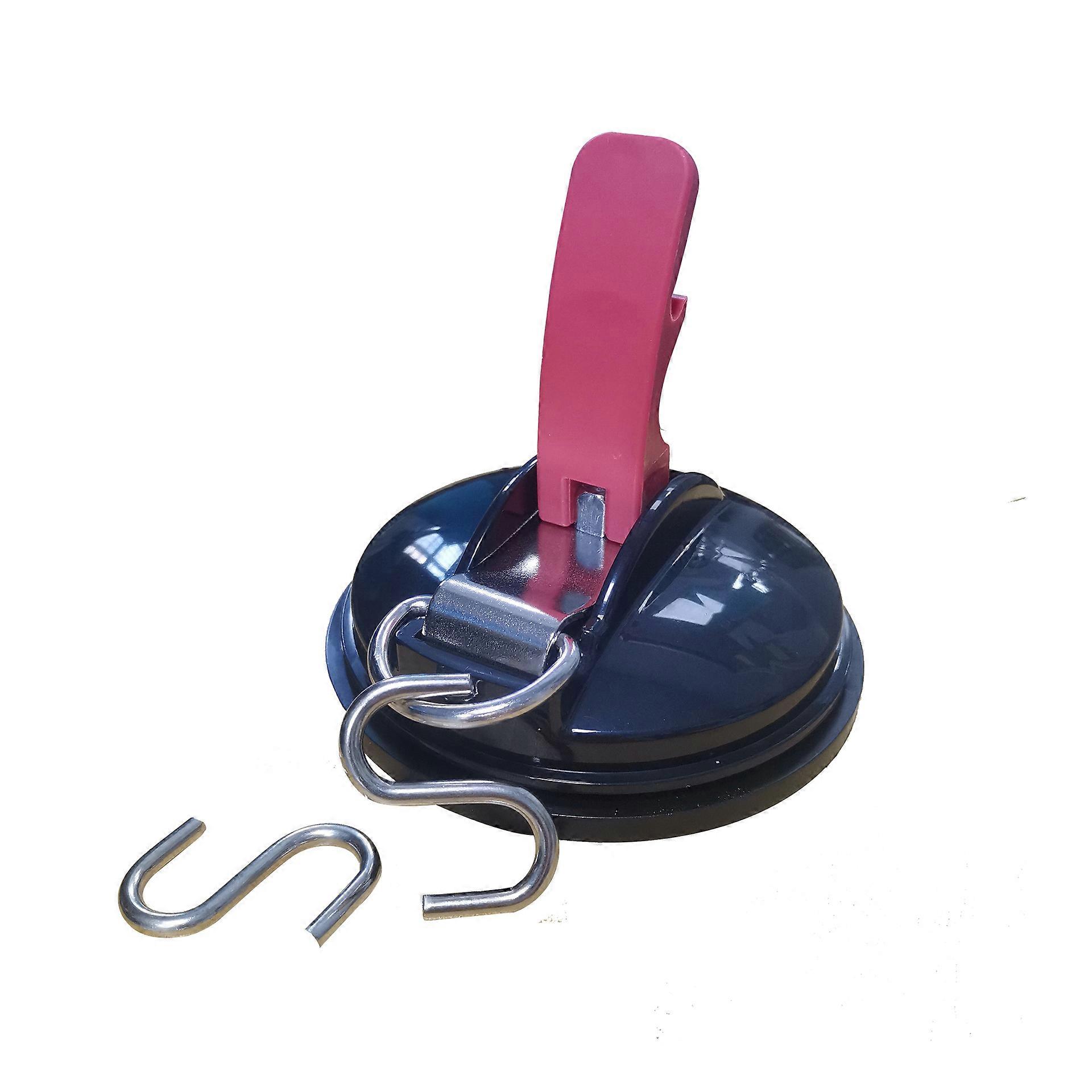 Suction Cup Anchor with Tie Down Hook Attachment, S Tie Down Hooks, Awning Suction Cup Attachment Hook for Car Side Tents Camping Tarp Accessory