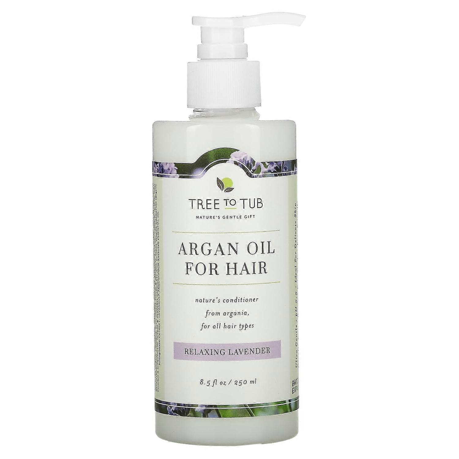 Tree To Tub, Argan Oil for Hair Conditioner, For All Hair Types, Relaxing Lavender, 8.5 fl oz (250 m