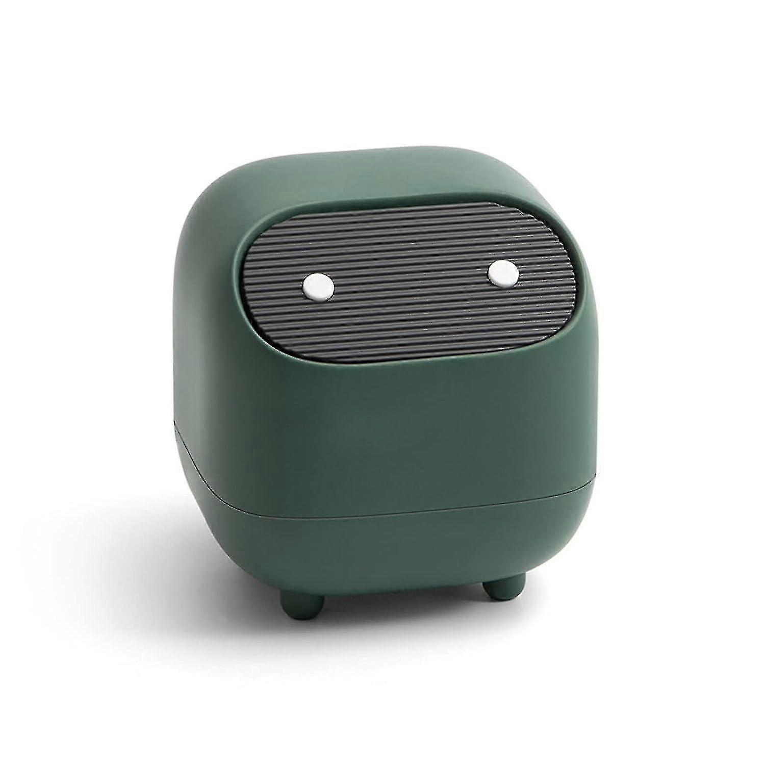 Creative double-layer push-type ninja-shaped mini desktop trash can