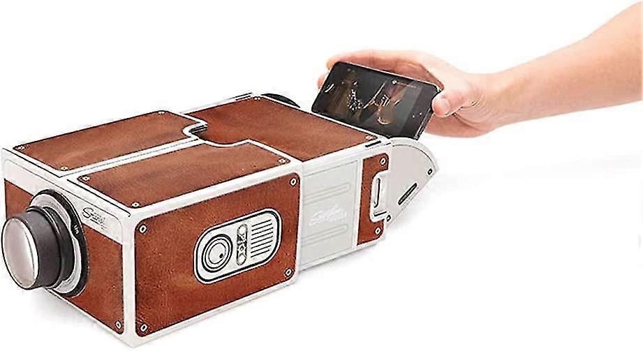 DIYインテリジェントビデオプロジェクター電話プロジェクタースマートフォンモバイルプロジェクターホームシアタープロジェクターおもちゃ外出先会議ルーのホームプレゼンテーション