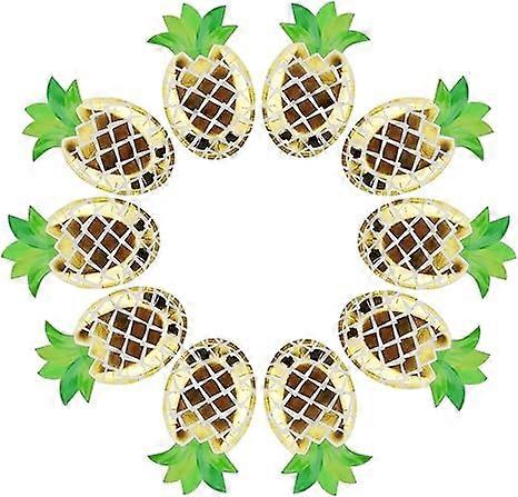 24 Count Pineapple Plates, Disposable Party Paper Plates Disposable Tableware Set for Baby Shower Wedding Hawaiian Party Birthday Party Luau BBQ Party