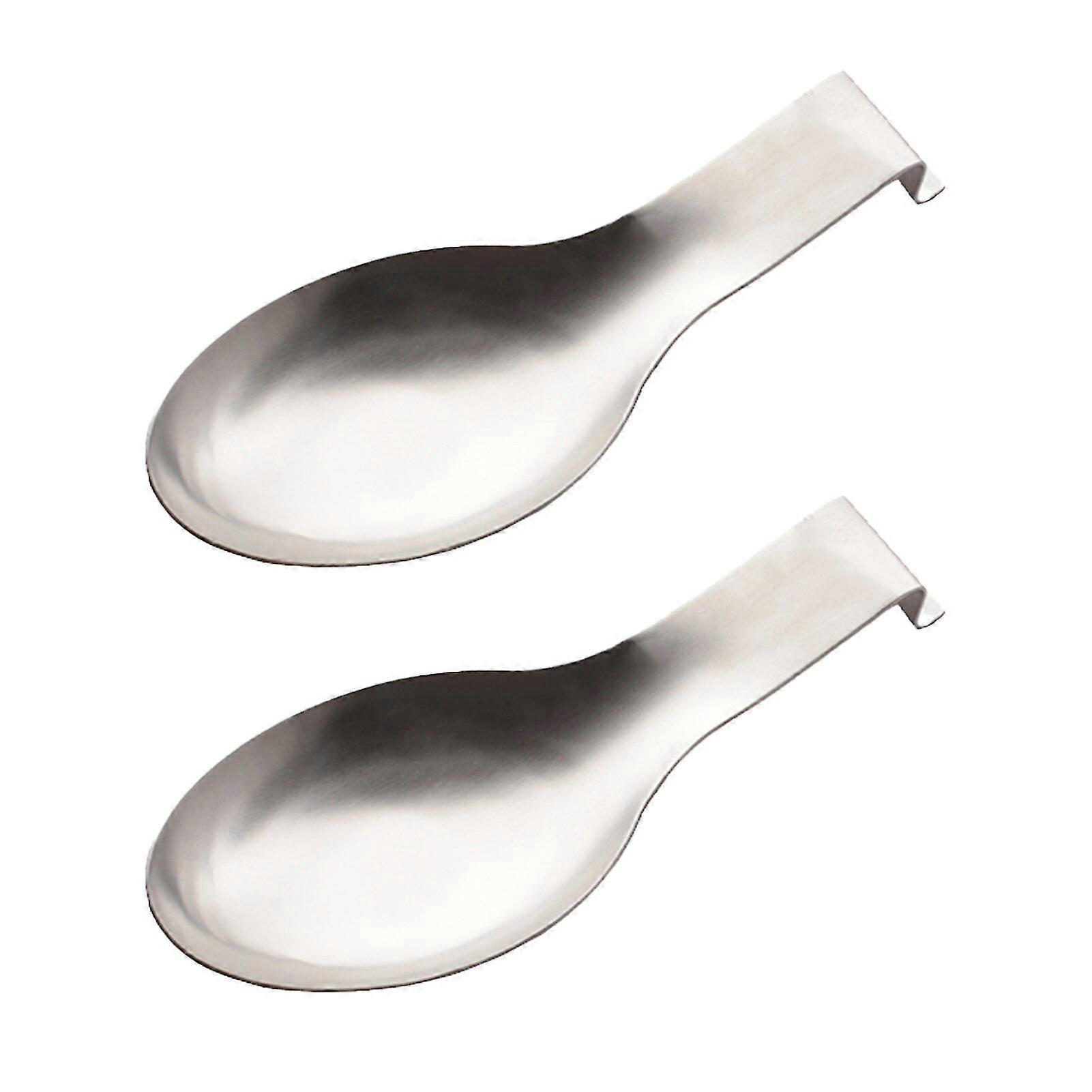 2pcs Kitchen Cooking Stainless Steel Spoon