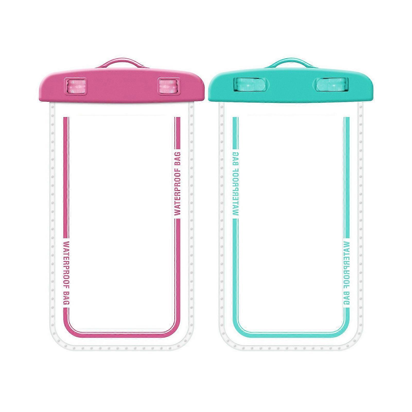 2Pcs Waterproof Phone Bags Touch Screen Design Large Capacity Transparent Universal Underwater Clear Cellphone Protector Dry Bags