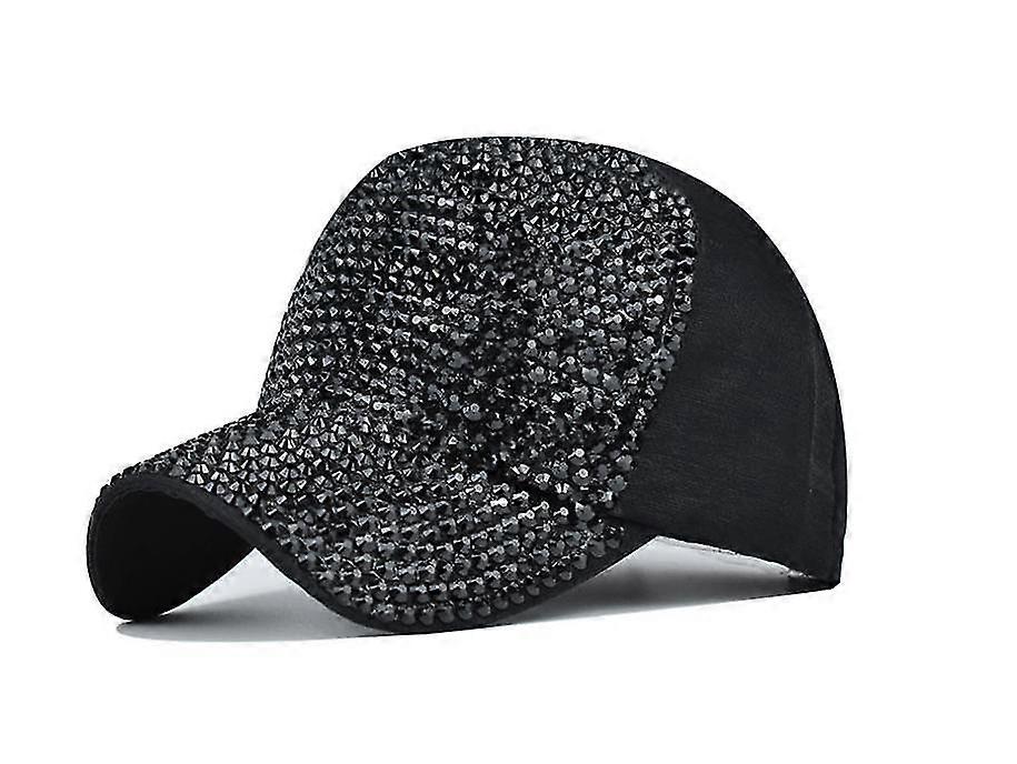 Bling Baseball Cap For Women With Full Diamond Design Adjustable Hat