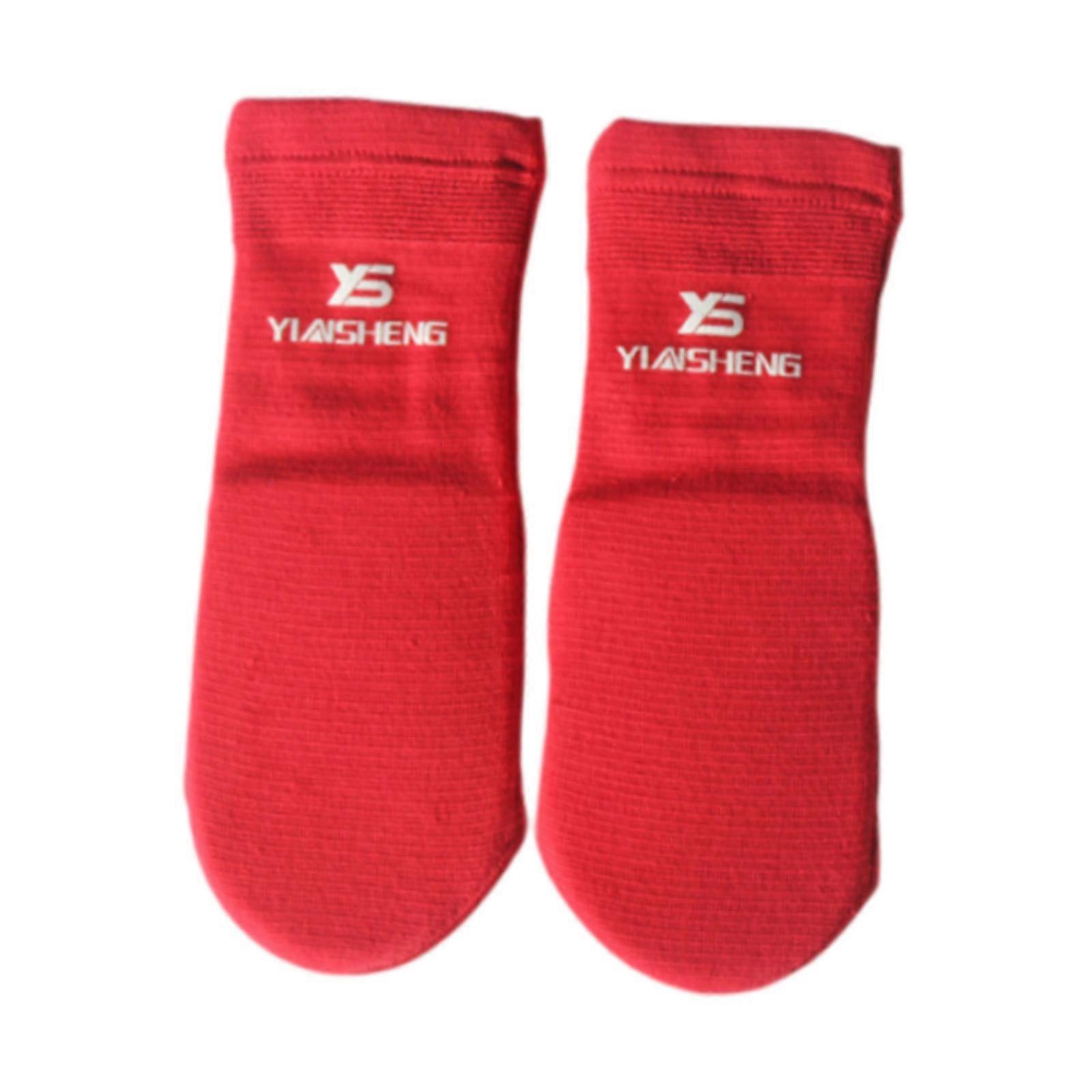 Muay Thai Ankle Support Wraps Ankle Protector for Sparring Grappling Kicking Red S
