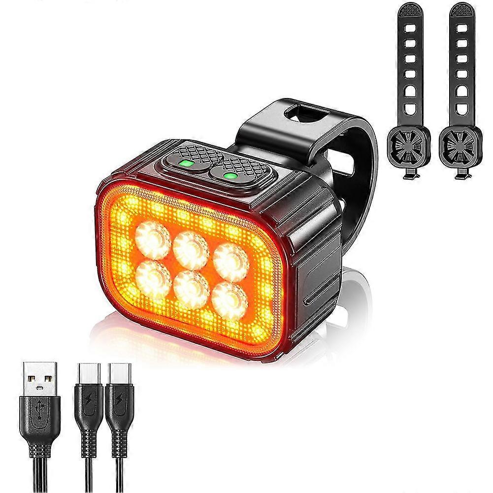Q6 Bicycle Light Front And Rear Light Rechargeable Lamp