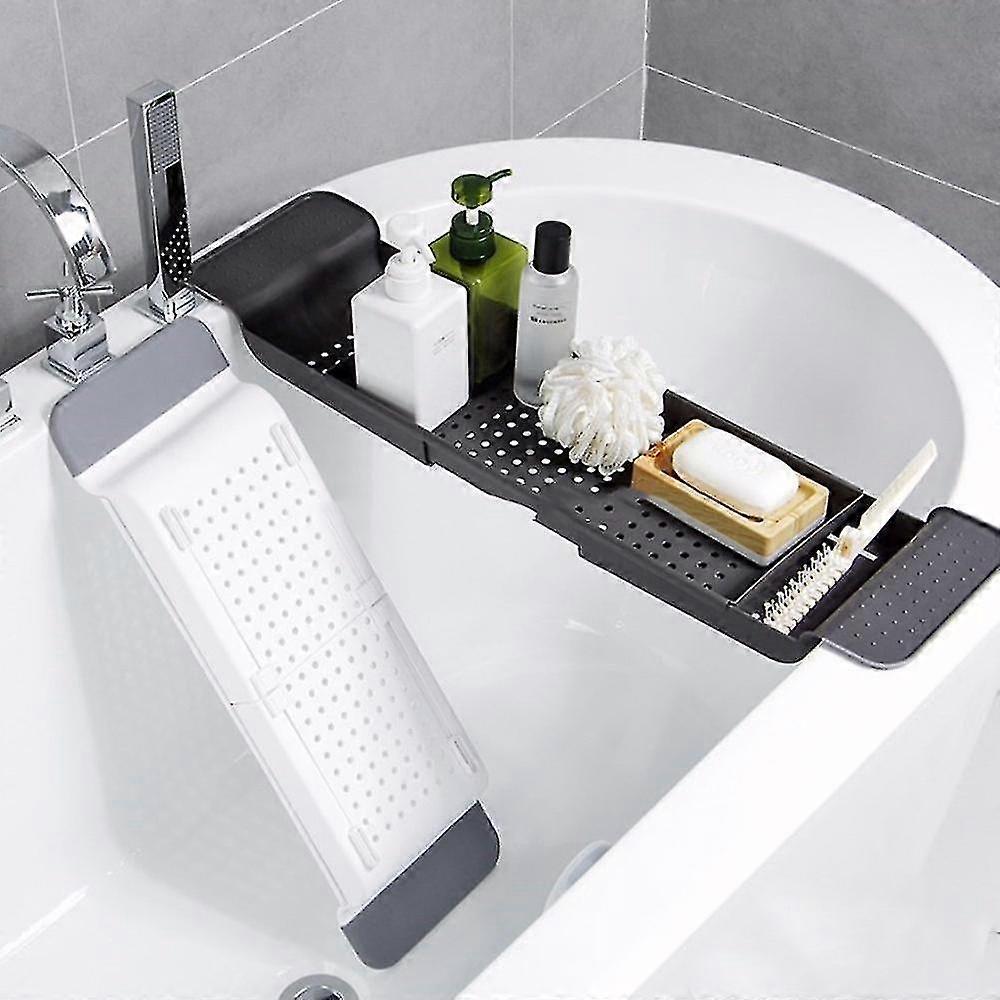 1pcs Expandable Bath Shelf - White /black| Bath Collection