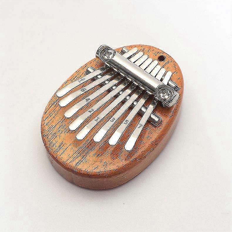 Small Kalimba 8 Keys Thumb Piano Fingers Music Keyboard Instrument(1pcs,wood Colour)