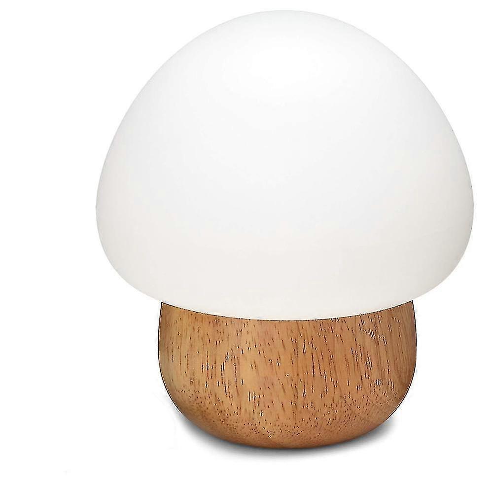 Creative solid wood silicone night light LED magnetic pat mushroom light smart timing bedside feeding practical gift