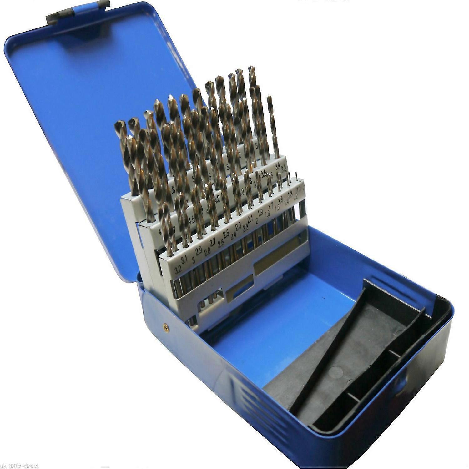 51pc Engineering Drill Bit Set Hss 1 - 6mm in 01mm Increments