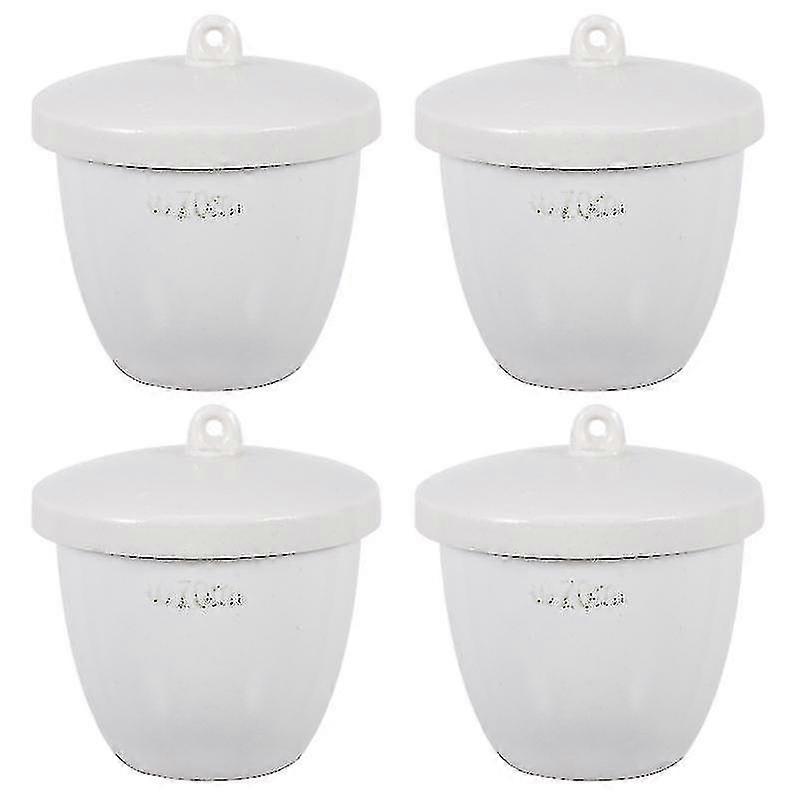 4pcs High Temperature Resistant Crucible Ceramic Crucible Cup With Lid(bejoey)