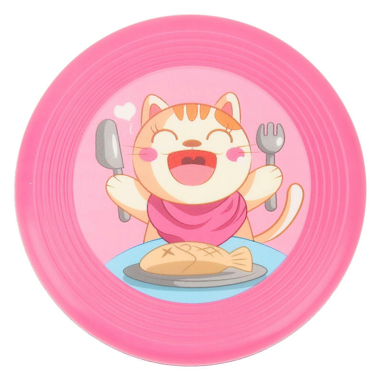 Kids Flying Disc Toy Physical Exercise Parent Child Interaction Soft PU Sports Disc for Outdoor Play Cat