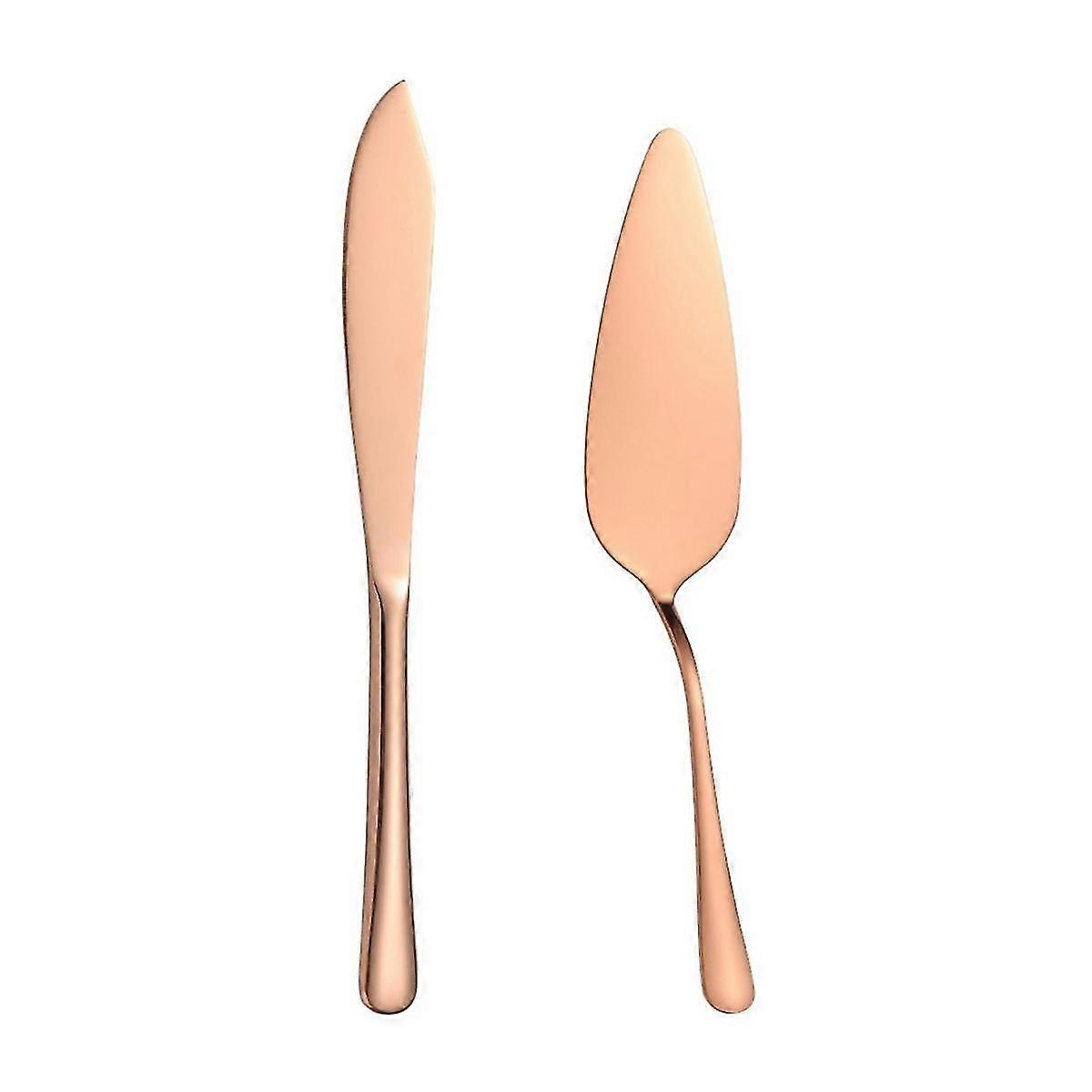 مجموعة تقطيع الكيك لحفل الزفاف ، سكين الكيك ومجموعة الخادم ، مجموعة تقديم كعكة فطيرة بتصميم كلاسيكي من 2 قطعة ، آمنة للغسل في غسالة الصحون ، ج