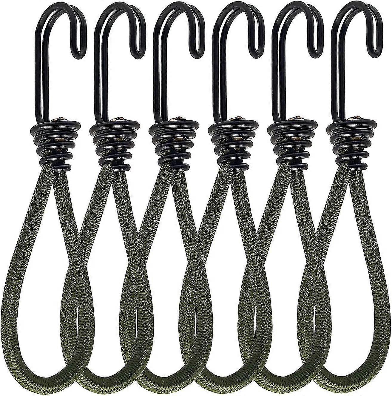 6 Pieces Rubber Bungees With Hook, Hook For Bungee Or Bungee Cord, Rubber Bungee Bungee Size 6