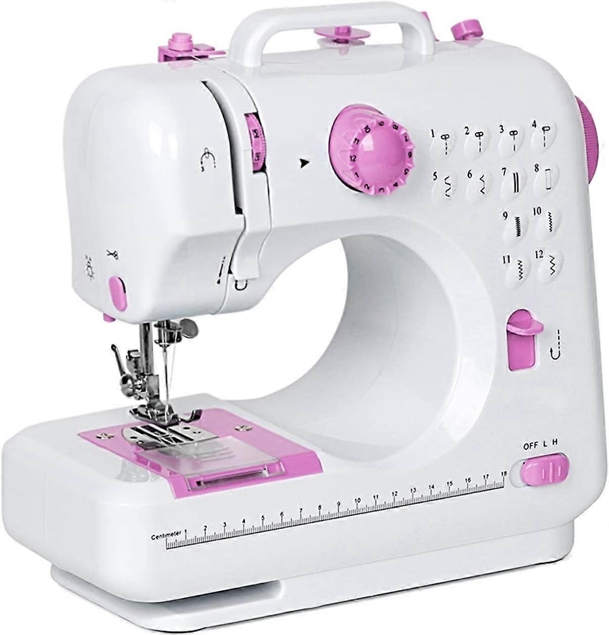 NEX Sewing Machine Crafting Mending Machine Children Present Portable with 12 Built-In Stitches