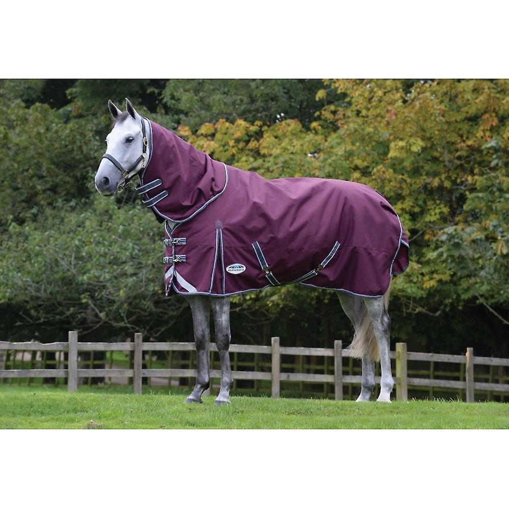 Weatherbeeta Comfitec Plus Dynamic Ii Detach-a-neck Medium/lite - Maroon/grey/white