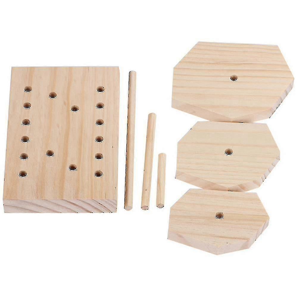 Multi-layer Wood Ring Display Rack Earring Holder
