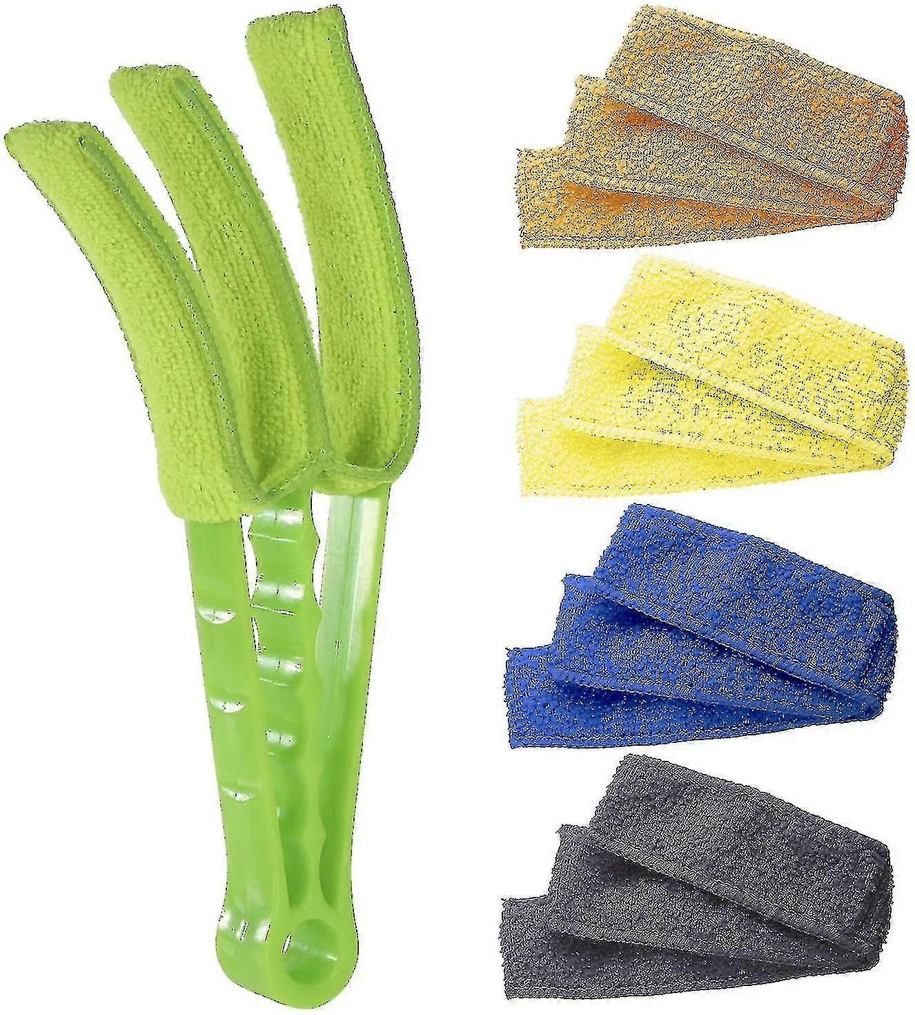 Window Blind Cleaner Duster Brush With 5 Fiber Sleeves - Blind Cleaner Tools For Window Shutters Blind Air Conditioner Jalousie Dust