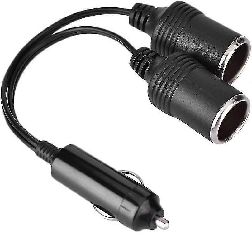 Car Charger Socket Extension Cable Charger Plug (black) (1pcs)