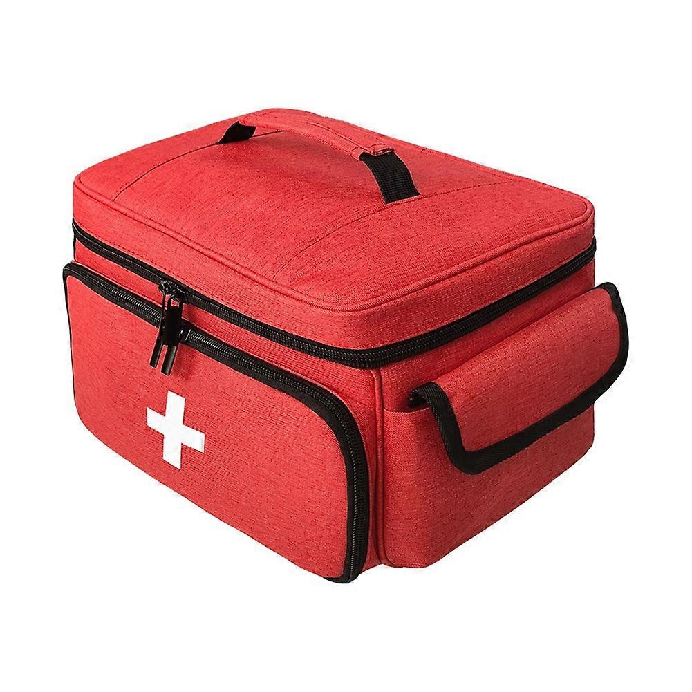 Medicine Storage Bag Empty Lockable Pill Bottle Organizer with Portable Zippered Pouches Medicine B