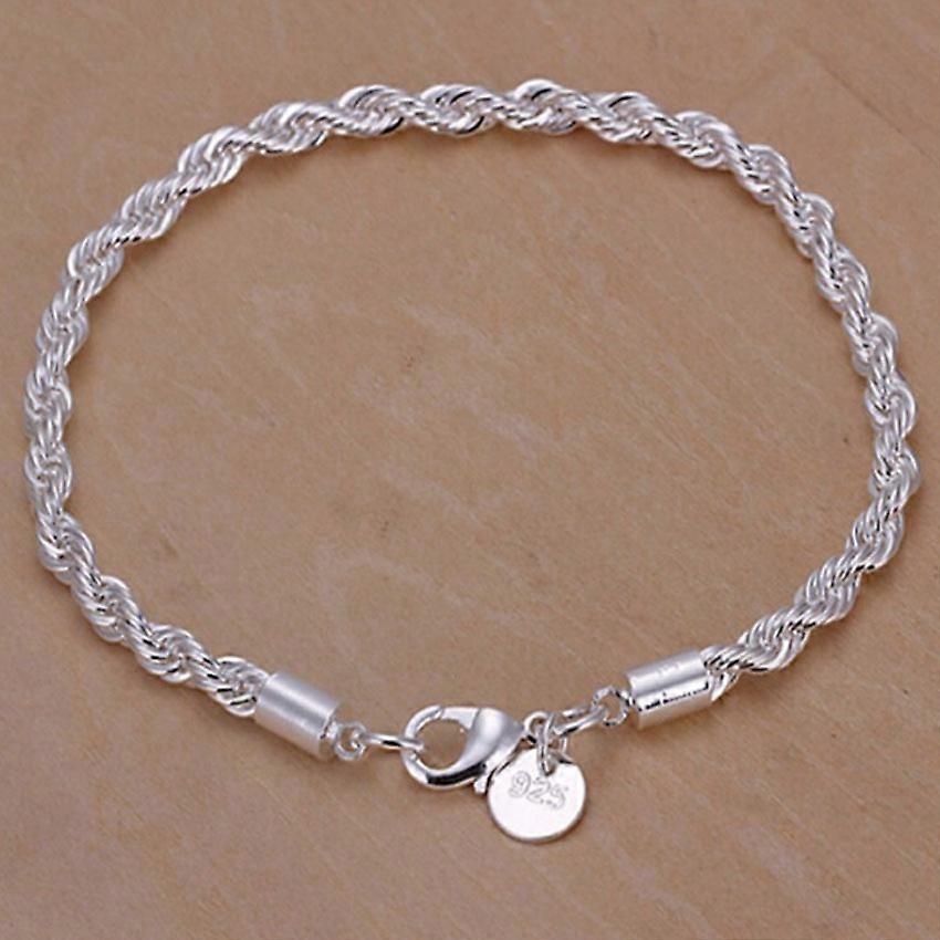4MM Snake Chain Silver Plated Bracelet