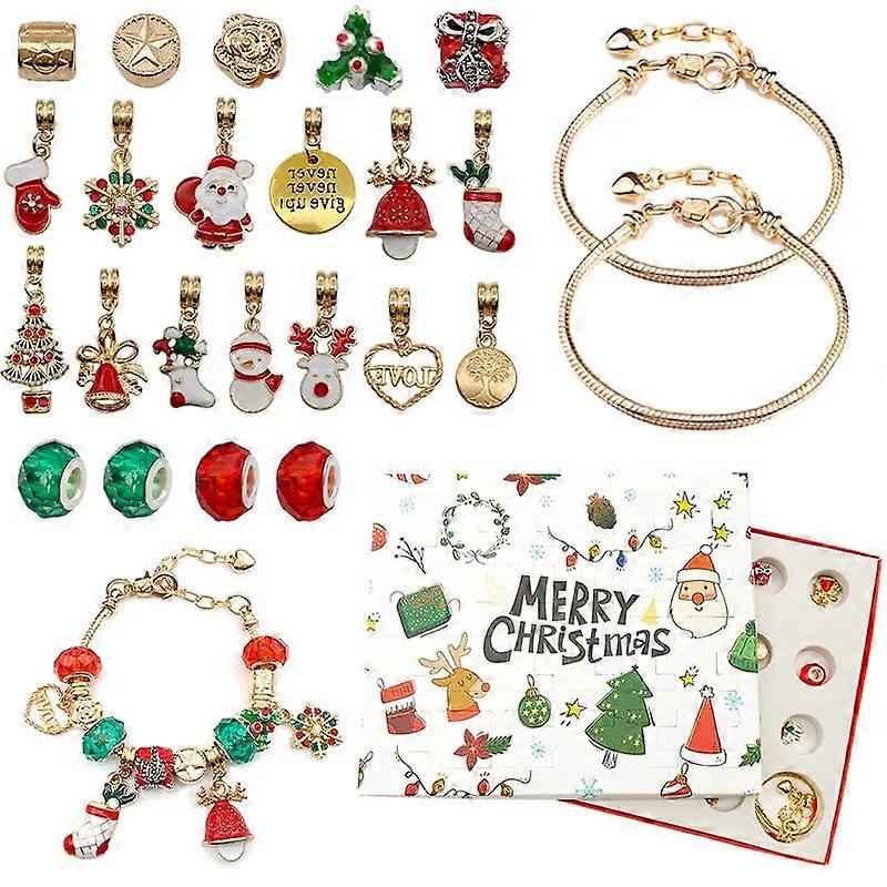 2023 Advent Calendar Christmas Jewelry Advent Calendar Christmas Advent Calendar DIY Bracelets Girls Christmas Countdown Calendar Blind Box 2024 New
