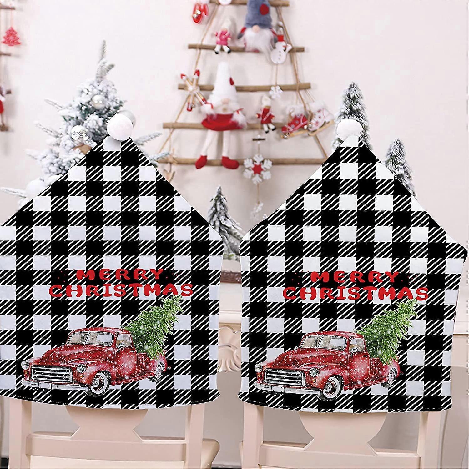 2Pcs Christmas Seat Covers
