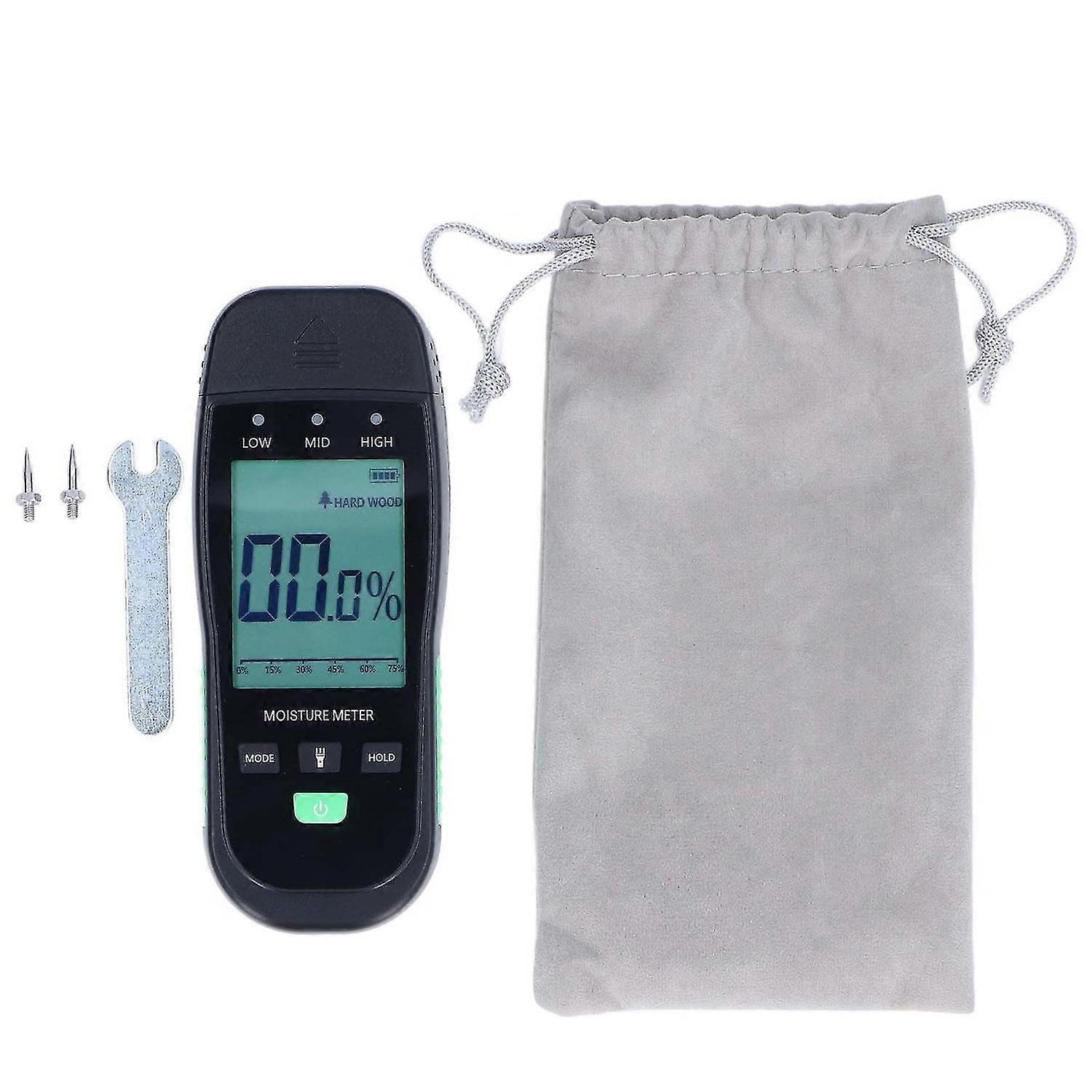 Wood Moisture Meter High Accuracy LCD Display Professional Moisture Content Meter compatible with Br