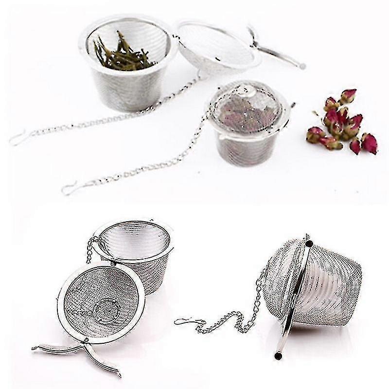 1pc Stainless Steel Tea Infuser Sphere Locking Spice Tea Ball Strainer Mesh Infuser Tea Filter Strainers Kitchen Tools