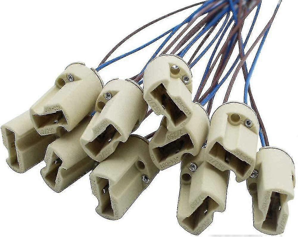 10 Pieces G9 Ceramic Lamp Holder, Halogen Lamps Ceramic Connector Socket, G9 Lamp Holder 250v G9 Socket Ceramic Light Lamp Holder