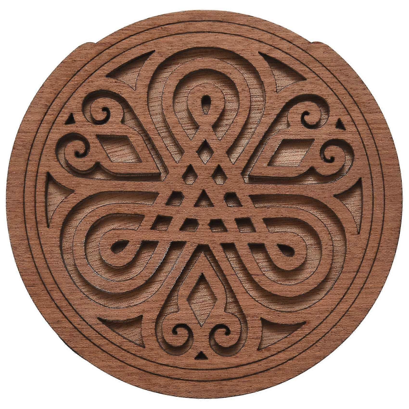 Gitar lydhullsdeksel i tre, mahognitre, 7#