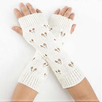 Weiche und warme Frauen fingerlose Handschuhe Mode Ärmel gestrickte fingerlose Handschuhe für Arm Winter Ski
