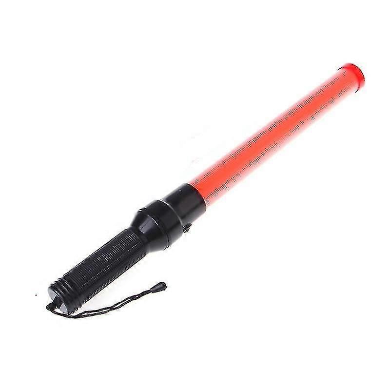 Plastic Traffic Control Led Flashlight Torch With 3-modes Strobe Setting1pcs,red)