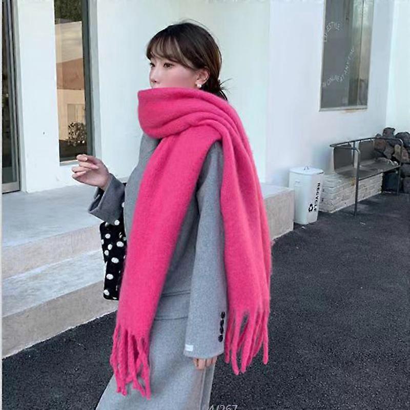 2022 NOUVEAU Hiver Écharpe Femmes Cachemire wrap Chaud Pashmina Solide Foulard Femme Foulards Wraps Couverture Épaisse Douce Grands Glands Châle
