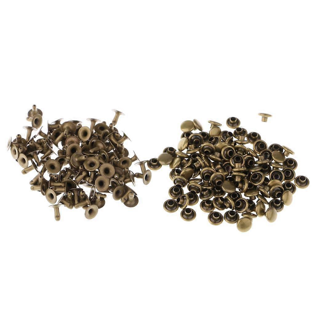 3x 100 Pieces / Set Leather Rivets Single  Tubular Rivets Screw Kit