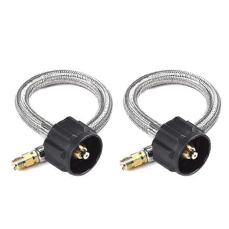 2-Pack 12-Inch RV Propane Hose, Braided Propane Tank Hose for RV Two-Stage Propane Regulator, 1/4-I