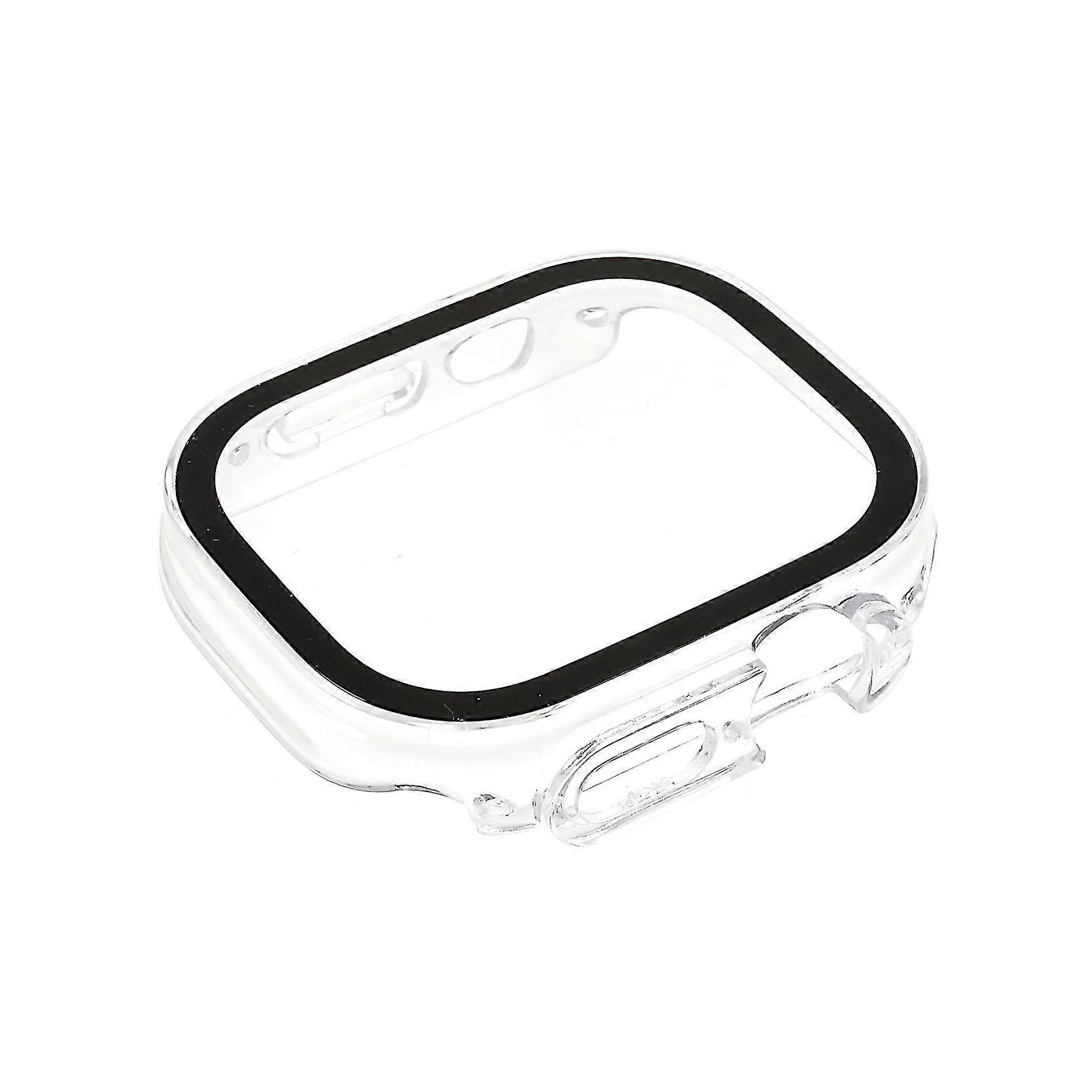 For Apple Watch Ultra 49mm Hard Pc Watch Case Tempered Glass Screen Protector Drop-proof Shell With Button Cover