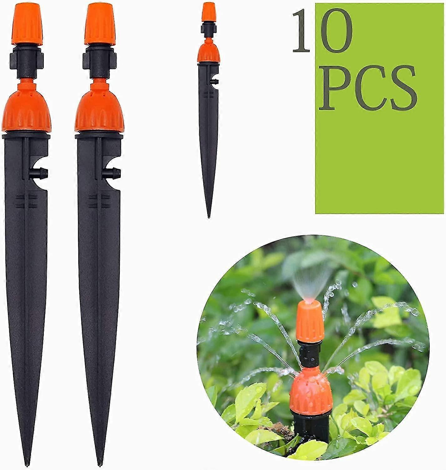 10 Pack Drip Irrigation System and Dual Function Water Spray Irrigation Drip Irrigation Kit 4mm/7mm