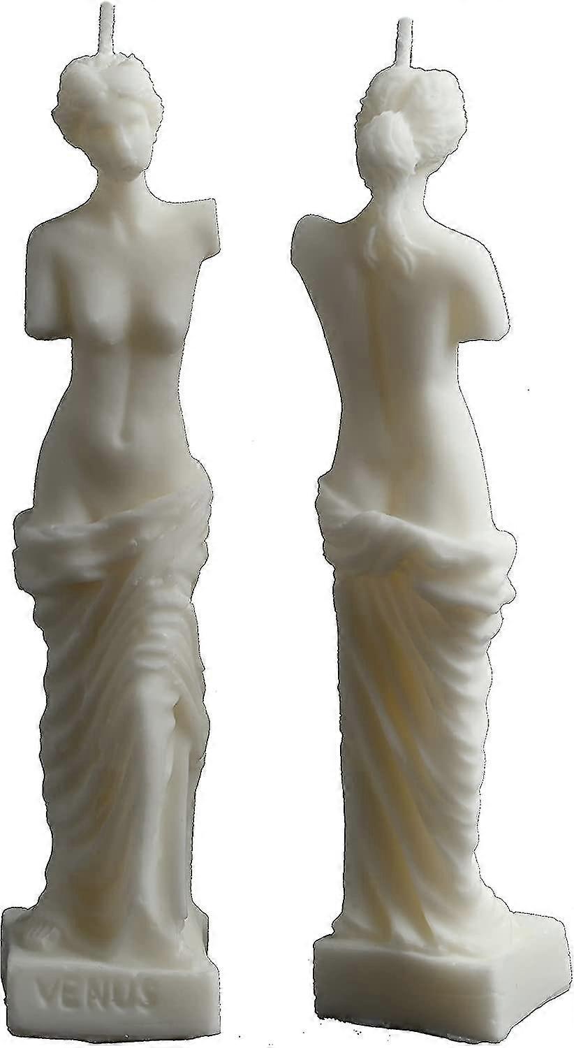2er-Pack Venus Statue Kerze, Sojawachs handgemachte weibliche Körperkerze, griechische Göttin Kerze