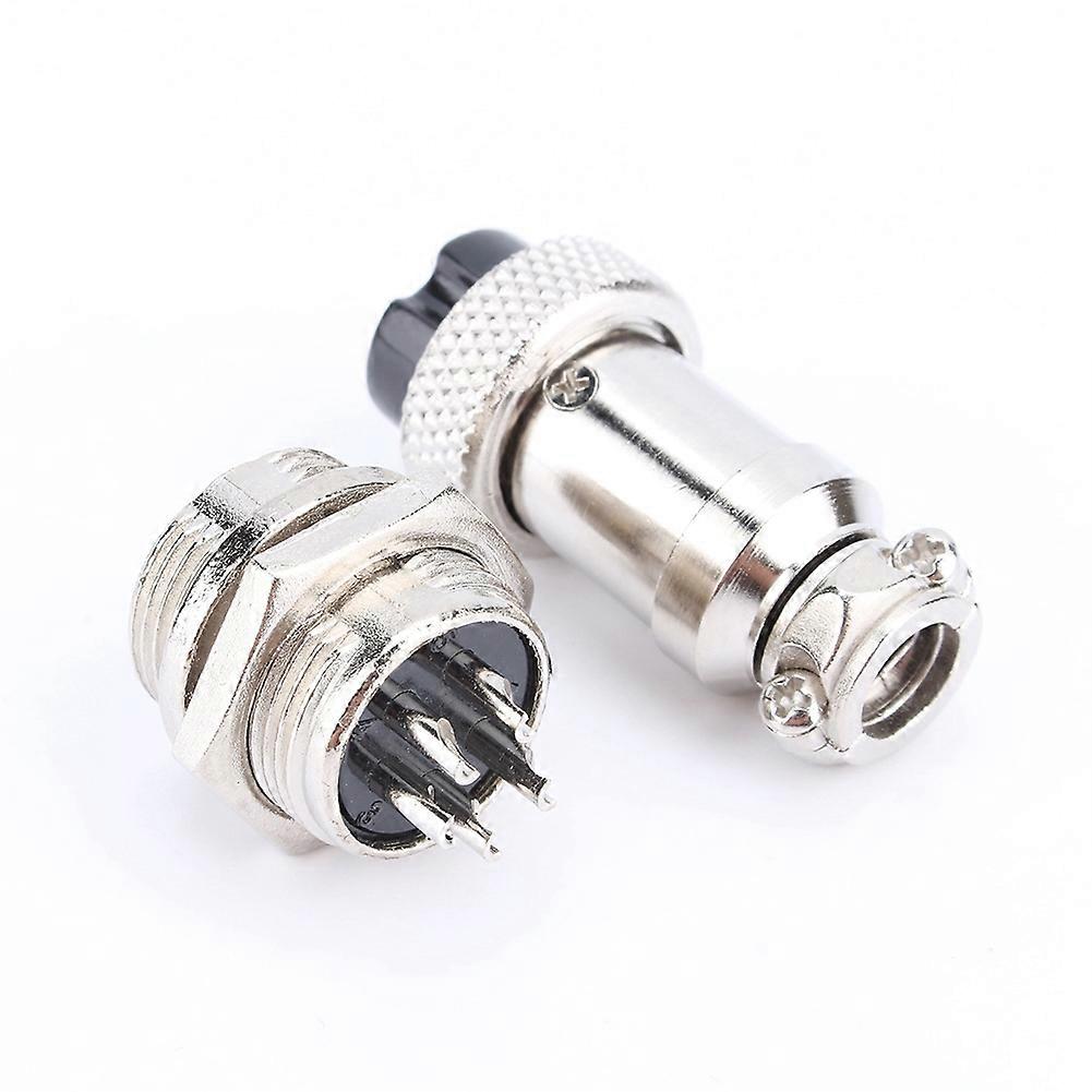 5 Pins Screw Type Electrical Aviation Plug Socket Connector Set