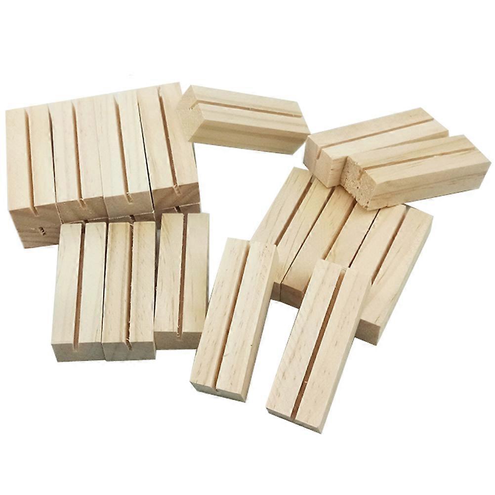 20PCS ξύλινος κάτοχος φωτογραφιών κατόχων επιχειρήσεων κατόχων φωτογραφιών χειροποίητος κάτοχος σημειώσεων για τη γαμήλια συνάντηση γραφείων