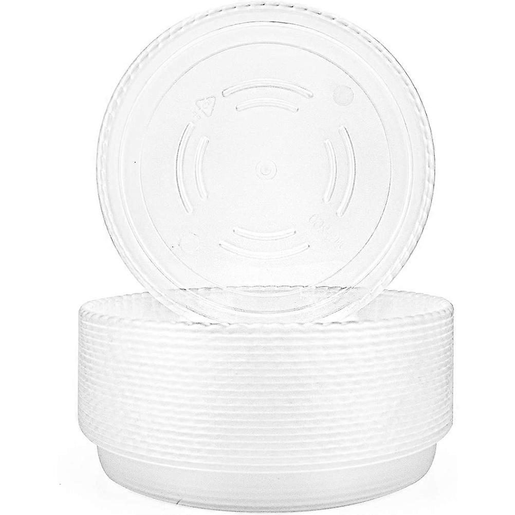 10 قطع صحون نباتية شفافة صواني بلاستيكية زهور بوت متوافقة في الداخل في الهواء الطلق