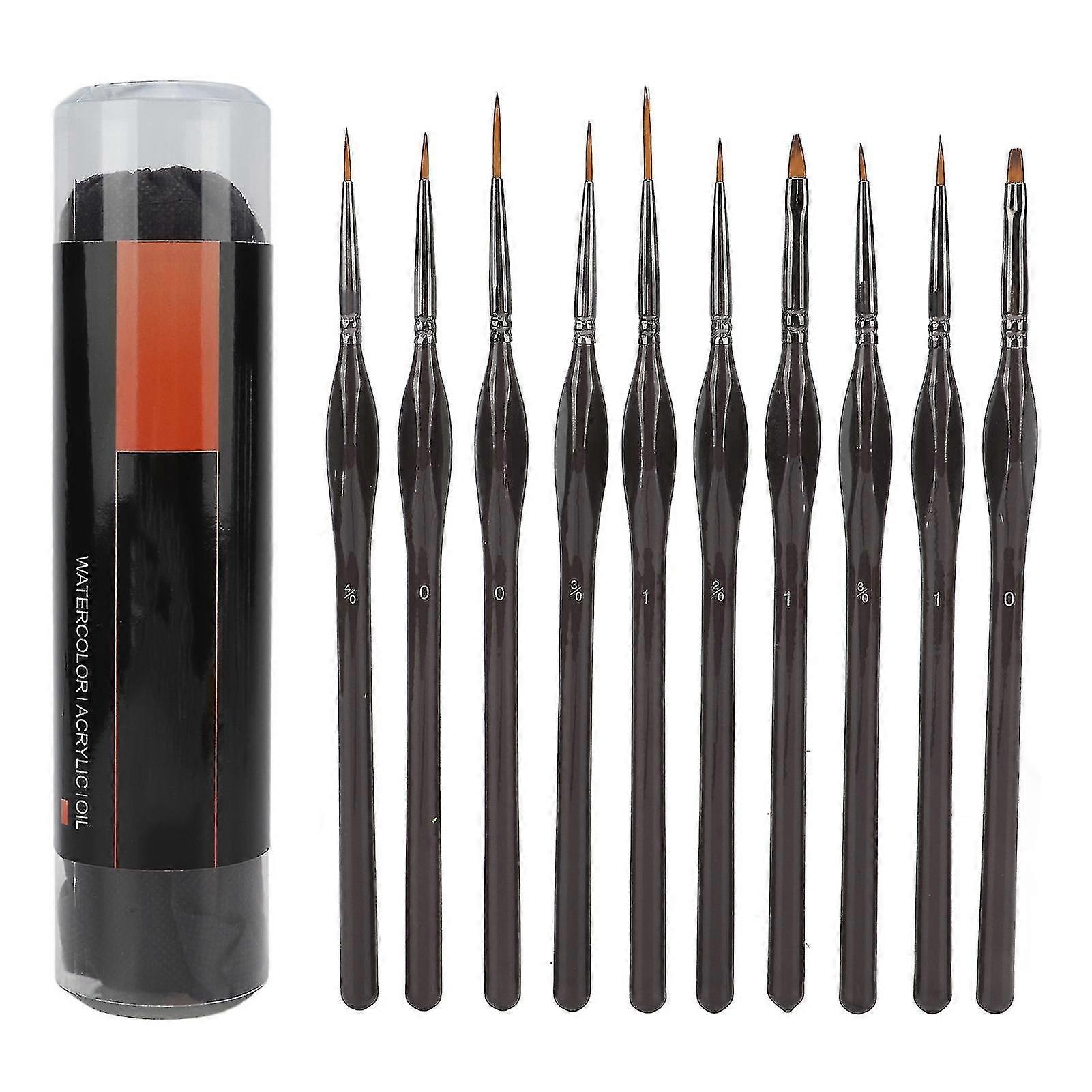Paintbrush Set - High Capacity, Easy Cleaning, Different Sizes - Nylon and Wool Brushes for Drawing