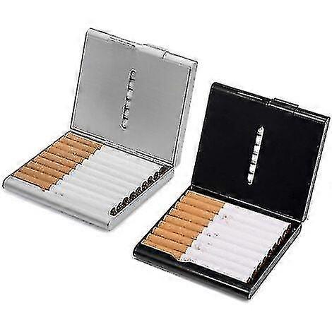 Cigarette Case/stand 2pc 20 Cigarette Holder Cigarette Case Cigarette Case Double Sided Cigarette Case Flip Open Pocket Cigarette Case