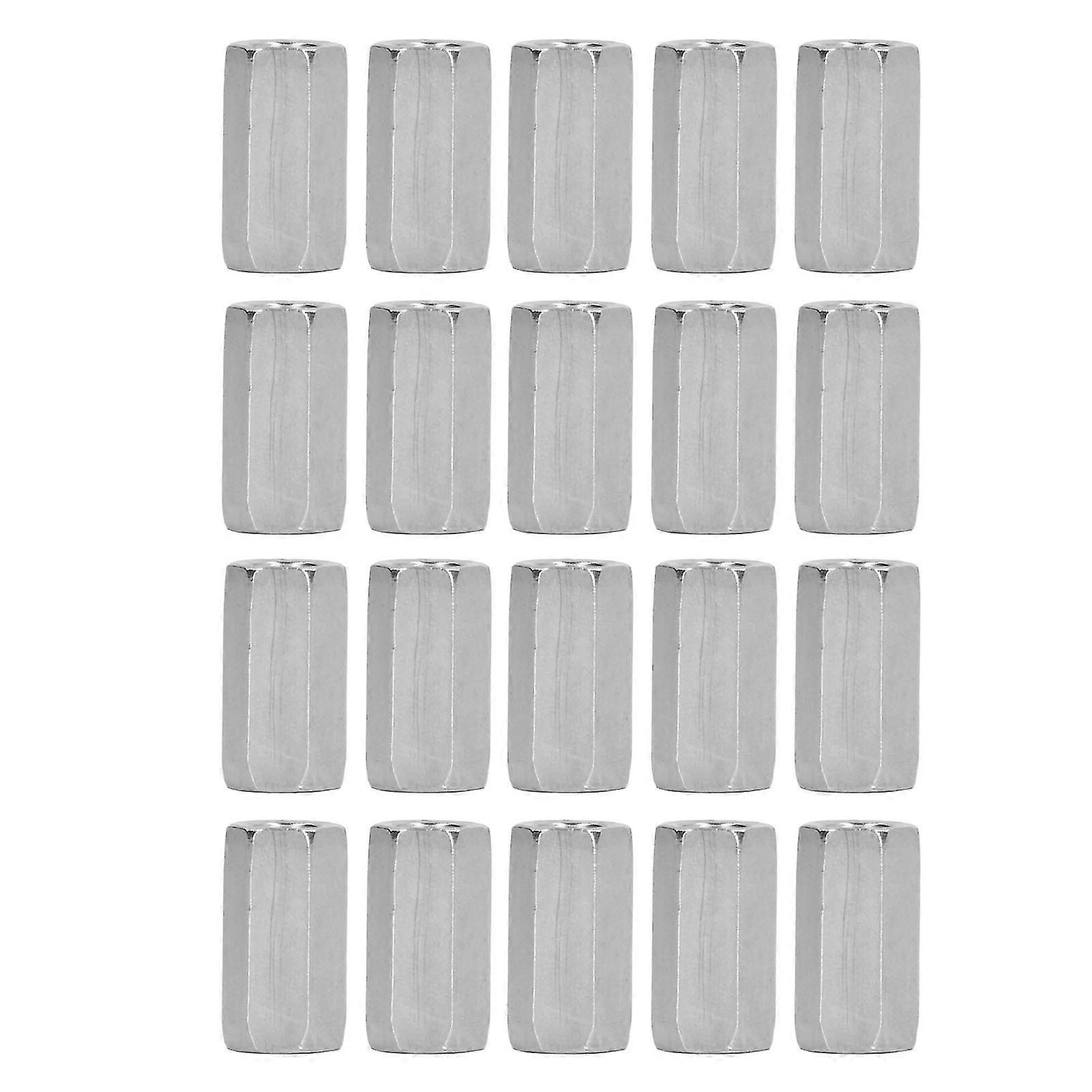 M6 Stainless Steel Hex Coupling Nut Kit - 20Pcs Rust Resistant Silver Connector Nut