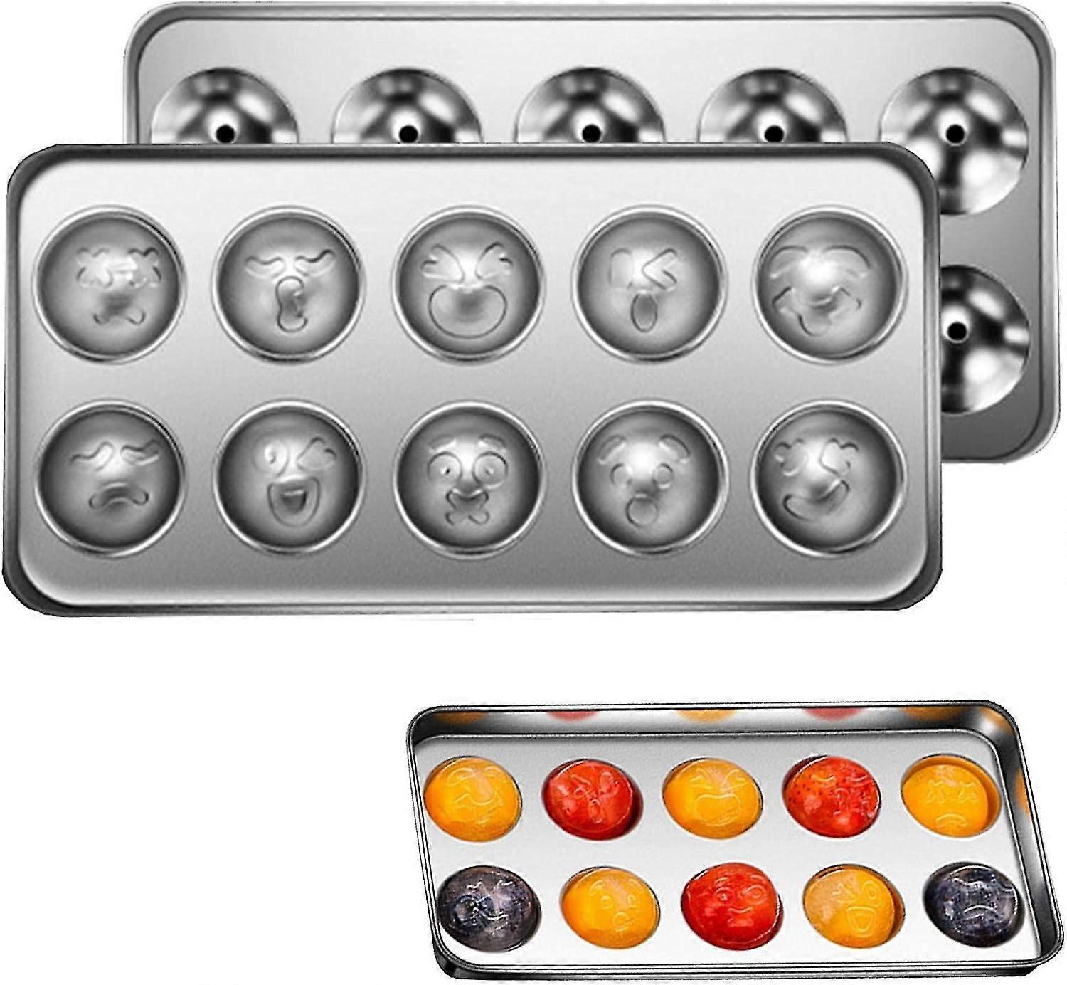 Stainless Steel Ice Cube Mold with Lid - Food-Grade Press Type Tray for Crushed Ice, Chilling Drinks Coffee Juice